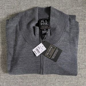 Men’s Gray JoS.A.BANK Traveler Merino Wool Sweater - XXL